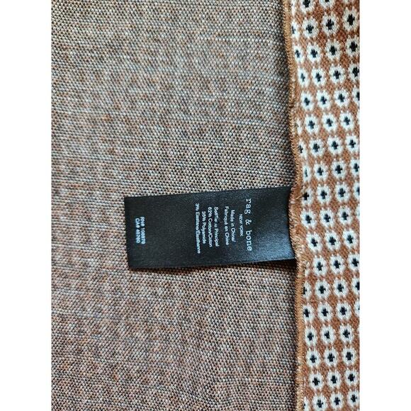 Rag & Bone Slade Geo Cotton Blend Knit Blazer Jacket Sz 10 Brown Multi #1G504 - Picture 7 of 9
